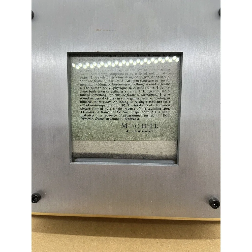 Vintage Michel & Company Aluminum / Light Wood Picture Frame ‎ 7x7